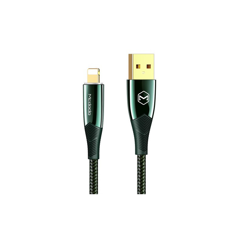 USB Kabelis Mcdodo 'CA-8065' žalias 'Lightning' 180cm