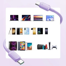 USB Kabelis Joyroom 'S-CC100A14' violetinis 'Type-C / Type-C' 120cm (iki 100W) USB Kabelis Joyroom 'S-CC100A14' violetinis 'Type-C / Type-C' 120cm (iki 100W)
