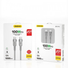 USB Cable Dudao 'LC5MAX' gray 'Type-C / Type-C' 100cm USB Cable Dudao 'LC5MAX' gray 'Type-C / Type-C' 100cm