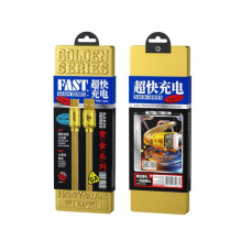 USB Cable WK Design 'Golden Series' gold 'Type-C' 100cm (up to 6A)