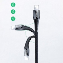 USB Kabelis Joryoom 'S-1224K2' juodas 'Type-C / Lightning' 120cm (iki 20W) USB Kabelis Joryoom 'S-1224K2' juodas 'Type-C / Lightning' 120cm (iki 20W)