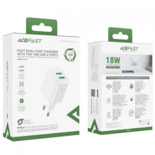 Charger Acefast 'A33' white 18W (2xQC3.0)