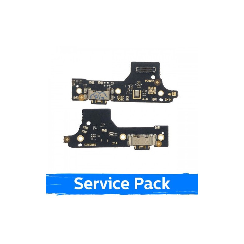 Charging port for Xiaomi Redmi 12 4G with flex connector / wide (Service Pack)