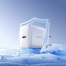 Charger Joyroom "JR-TCF20" white (PD20W) + "Type-C / Type-C" cable