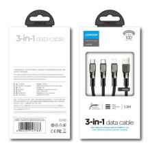 USB Kabelis Joyroom '3in1' raudonas 130cm (iki 3.5A / 480 mbps) USB Kabelis Joyroom '3in1' raudonas 130cm (iki 3.5A / 480 mbps)