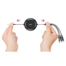 USB Cable Baseus '3in1' black 35cm / 120cm USB Cable Baseus '3in1' black 35cm / 120cm