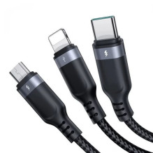 USB Cable Joyroom '3in1 / S-1T3018A18 ' black 120cm