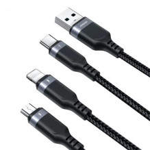 USB Cable Joyroom '3in1 / S-1T3018A18 ' black 120cm