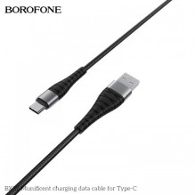 USB Kabelis Borofone 'BX32' juodas 'Type-C' 100cm (iki 5A) USB Kabelis Borofone 'BX32' juodas 'Type-C' 100cm (iki 5A)