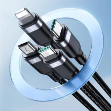 USB Cable Joyroom '4in1 / S-1T4018A18 ' black 120cm USB Cable Joyroom '4in1 / S-1T4018A18 ' black 120cm
