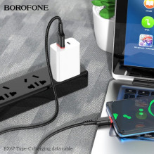 USB Kabelis Borofone 'BX67' juodas 'Type-C' 100cm USB Kabelis Borofone 'BX67' juodas 'Type-C' 100cm