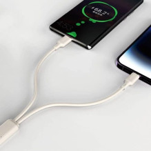 USB Cable Dudao 'L7SCC' beige 'Type-C / Lightning' 100cm USB Cable Dudao 'L7SCC' beige 'Type-C / Lightning' 100cm