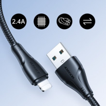 USB Kabelis Joyroom 'S-UL012A11' juodas 'Lightning' 200cm USB Kabelis Joyroom 'S-UL012A11' juodas 'Lightning' 200cm