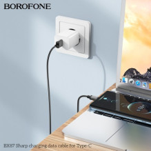 USB Cable Borofone 'BX87' black 'Type-C' 100cm