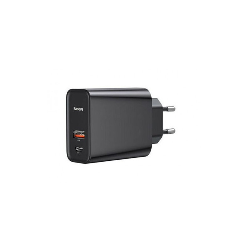 Įkroviklis Baseus "Speed PPS" juodas 30W / 5A (Ports: USB / Type-C)
