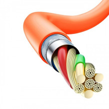 USB Cable Dudao 'L24AL' (180' angle) orange 'Lightning' 100cm (up to 30W)