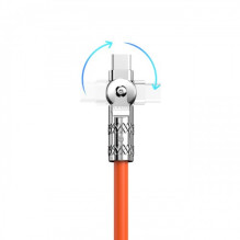 USB Cable Dudao 'L24CL' (180' angle) orange 'Type-C / Lightning' 100cm (up to 30W)