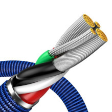 USB Cable Baseus 'Crystal Shine' blue 'Lightning' 120cm