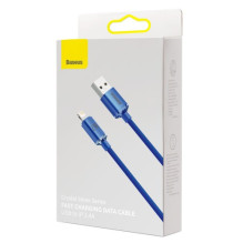 USB Cable Baseus 'Crystal Shine' blue 'Lightning' 120cm
