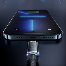 USB Cable Baseus 'Crystal Shine' blue 'Lightning' 120cm