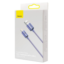 USB Cable Baseus 'Crystal Shine' purple 'Lightning' 120cm USB Cable Baseus 'Crystal Shine' purple 'Lightning' 120cm