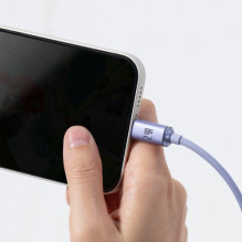 USB Cable Baseus 'Crystal Shine' purple 'Lightning' 120cm USB Cable Baseus 'Crystal Shine' purple 'Lightning' 120cm