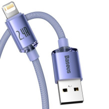 USB Cable Baseus 'Crystal Shine' purple 'Lightning' 120cm USB Cable Baseus 'Crystal Shine' purple 'Lightning' 120cm