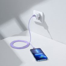 USB Kabelis Baseus 'Crystal Shine' violetinis 'Type-C / Lightning' 200cm (iki 20W) USB Kabelis Baseus 'Crystal Shine' violetinis 'Type-C / Lightning' 200cm (iki 20W)