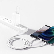 USB Cable Baseus '3in1 Superior' white 150cm (up to 3.5A) USB Cable Baseus '3in1 Superior' white 150cm (up to 3.5A)