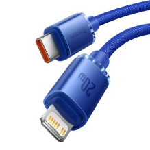 USB Cable Baseus 'Crystal Shine' blue 'Type-C / Lightning' 200cm (up to 20W) USB Cable Baseus 'Crystal Shine' blue 'Type-C / Lightning' 200cm (up to 20W)