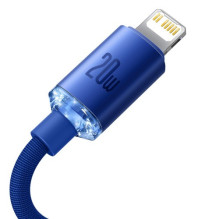 USB Cable Baseus 'Crystal Shine' blue 'Type-C / Lightning' 200cm (up to 20W) USB Cable Baseus 'Crystal Shine' blue 'Type-C / Lightning' 200cm (up to 20W)