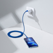 USB Cable Baseus 'Crystal Shine' blue 'Type-C / Lightning' 200cm (up to 20W) USB Cable Baseus 'Crystal Shine' blue 'Type-C / Lightning' 200cm (up to 20W)