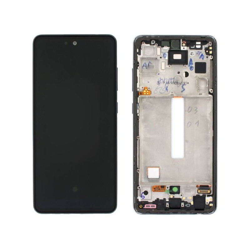 LCD screen Samsung A528 A52S 2021 with touch screen and frame Awesome Black original (assembled pack)