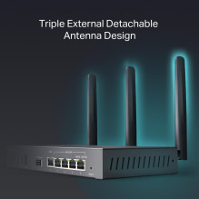 Belaidis maršrutizatorius, TP-LINK, Omada AX3000 gigabito VPN maršrutizatorius, duomenų perdavimo greitis 3000 Mbps, Eth