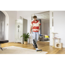 Vacuum Cleaner, KARCHER, Three-in-one floor cleaner FCV 3, Dry&amp;wet, 2-in-1 stick vacuum, White, Bagless, Battery, 1.