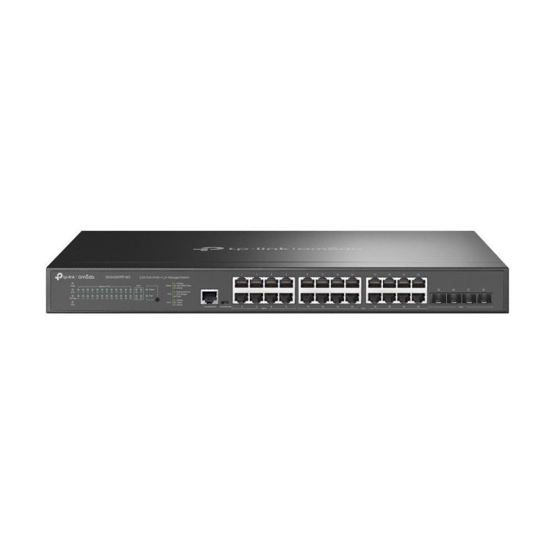 Jungiklis, TP-LINK, Omada, SG3428XPP-M2, darbalaukis / stovas, stovas, 24x2,5 GbE, 4xSFP+, 1x konsolė, 1, PoE+ prievadai