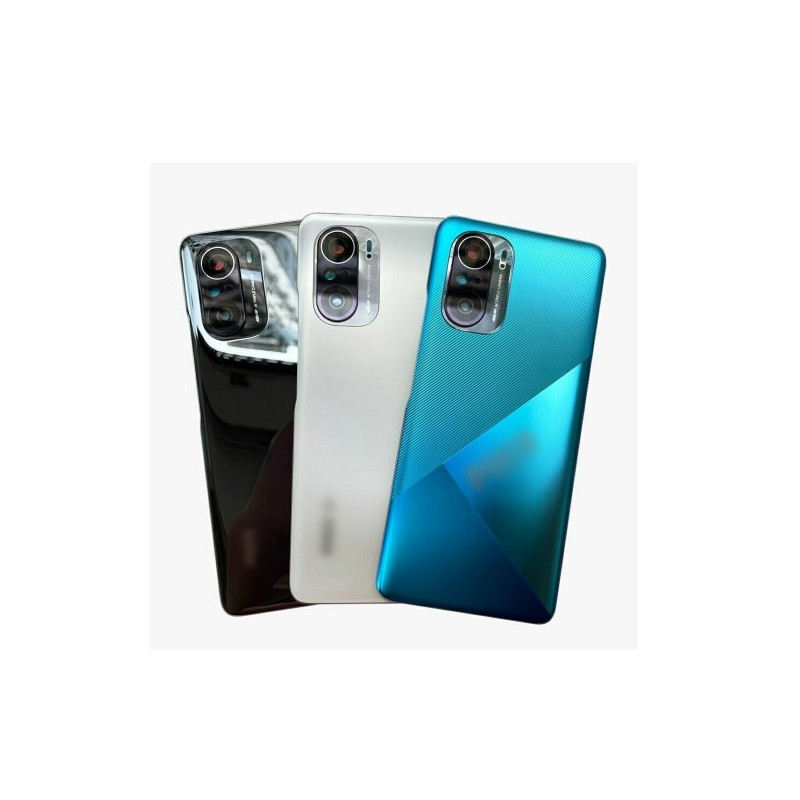 Back cover for Xiaomi Poco F3 / Night Black / (with camera glass) HQ