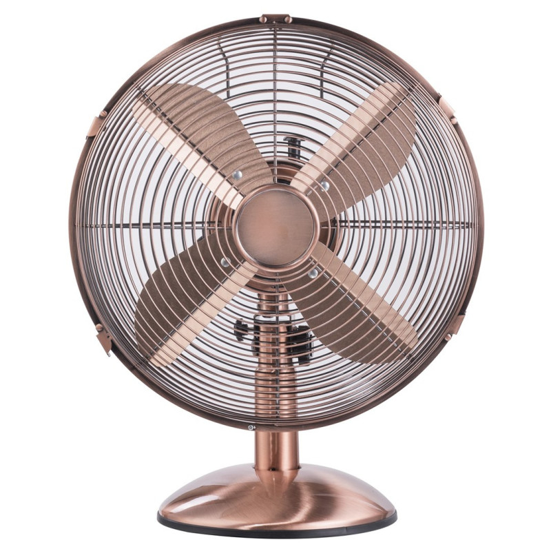 Table Fan - Ravanson WT-7033M 3-Speed Oscillation Metal Body Copper