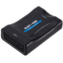 „Fusion Accessories“ keitiklis SCART į HDMI + garsas, juodas „Fusion Accessories“ keitiklis SCART į HDMI + garsas, juodas