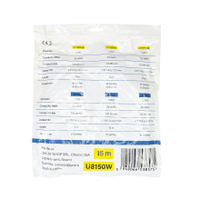 Flat network cable S / STP CAT8 PNI U8200W 2 x RJ45, 4 pairs of wires, 28AWG, 20m and Sticky Pad Blue included