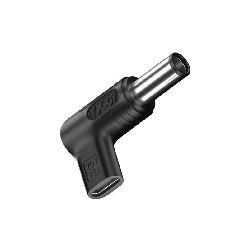 Adapteris - Papildomas skaitmeninis USB Type-C (PD) į DC 7.4x5.0 mm 100W Juodas