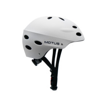 Vaikiškas šalmas - Motus MOTHAM7LW L, 58-62 cm, kieta danga, 15 ventiliacijos angų, balta