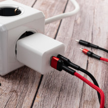 USB kabelis Caruba USB C į USB C 60W 30cm juodas