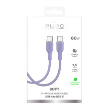 Puro ICON USB-C - USB-C laidas 1.5m - Violetinis