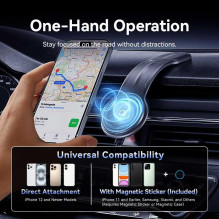 MOBILIOJO ĮKROVIKLIS AUTOMOBILIUI MAGNETINIS / WRL JUODAS KSJB0 VENTION
