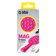 SBS MAG Grippy MagSafe Compatible Holder with Suction Cup and Ear - Pink SBS MAG Grippy MagSafe Compatible Holder with Suction Cup and Ear - Pink