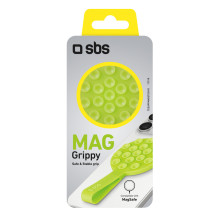 SBS MAG Grippy MagSafe Compatible Holder with Suction Cup and Ear - Green SBS MAG Grippy MagSafe Compatible Holder with Suction Cup and Ear - Green