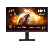 LCD monitorius, AOC, 27 colių, 3840 x 2160 pikselių, 4K Ultra HD, natūralus kraštinių santykis 16:9, LED, plokščias, U27