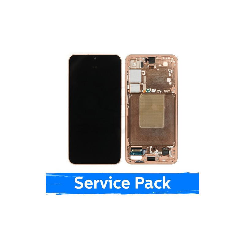 Screen for Samsung S921 S24 with frame / Sandstone Orange / (Service Pack) +INCLUDING BATTERY