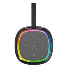 Portable Speaker, GEMBIRD, Black, Wireless, Bluetooth, SPK-BT-LED-08S